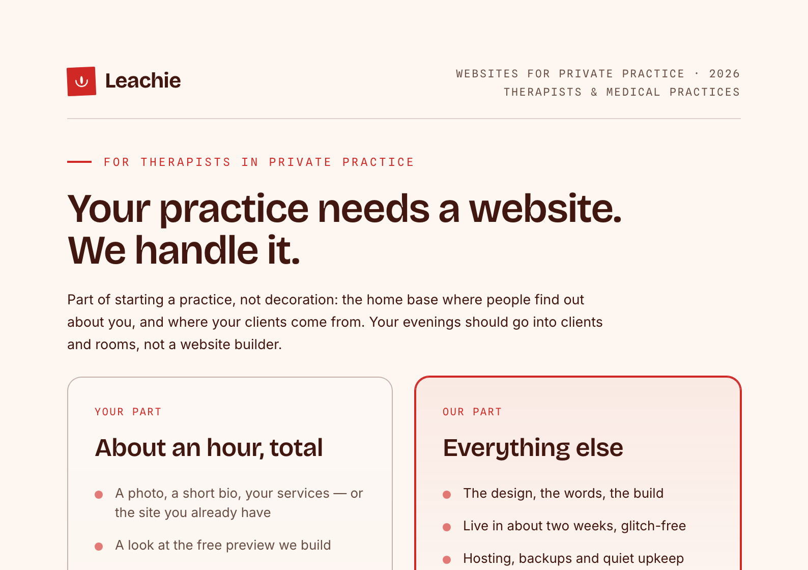 2-page · D — handled for you cover